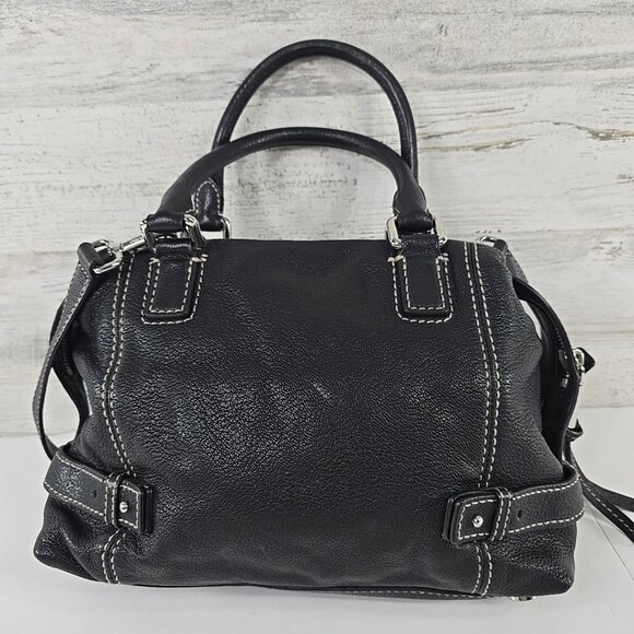 MICHAEL MICHAEL KORS ABBY MEDIUM BLACK LEATHER SATCHEL BAG CROSSBODY STRAP *VGC* - Picture 3 of 16